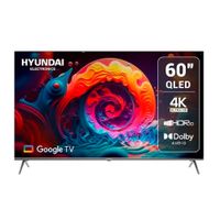 Televisor Hyundai 60"" HYLED6005QG QLED 4K UHD, Google TV, procesador Quad-Core A55, inteligencia artificial, Wi-Fi integrado, negro